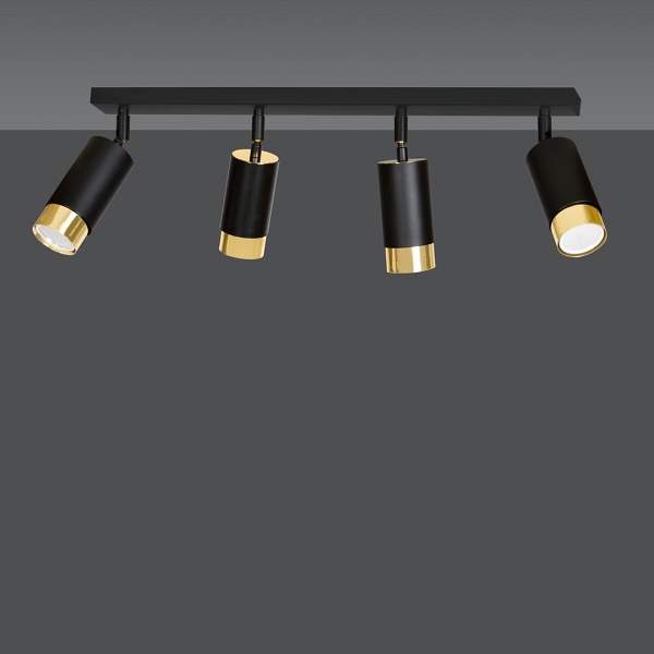 Lampa sufitowa HIRO 4 BL/GOLD - Emibig