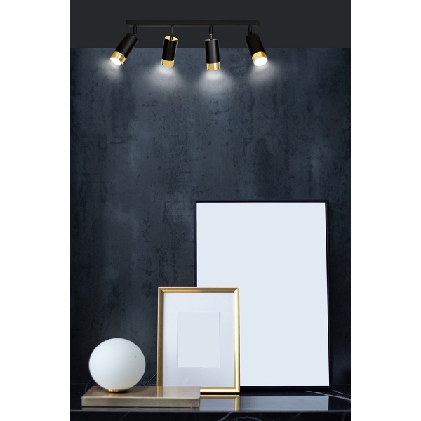 Lampa sufitowa HIRO 4 BL/GOLD