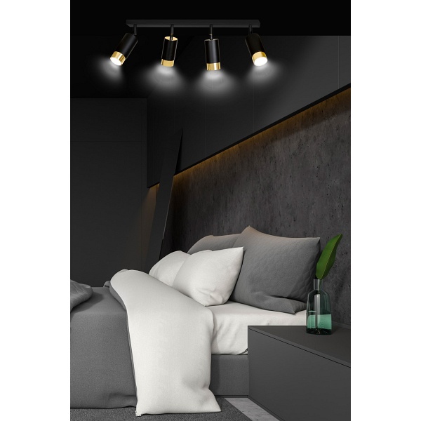 Lampa sufitowa HIRO 4 BL/GOLD