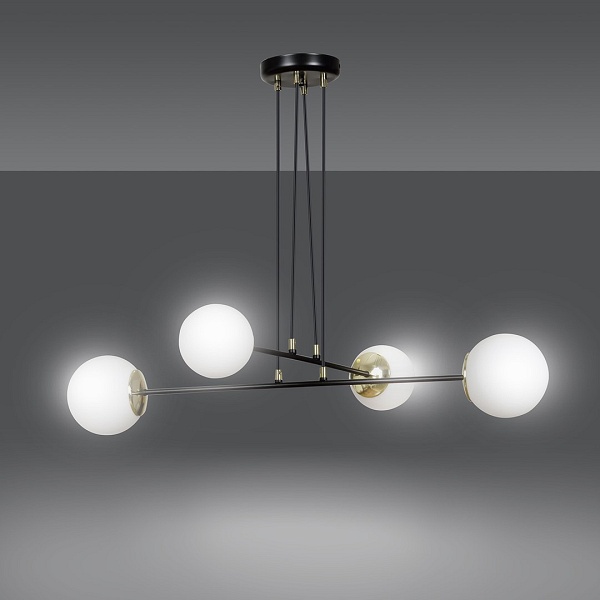 Lampa wisząca OGNIS 4 BLACK - Emibig