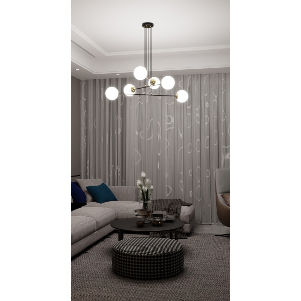 Lampa wisząca OGNIS 6 BLACK