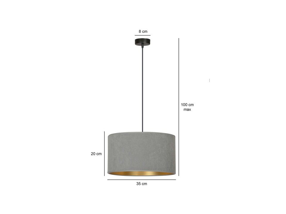 Lampa wisząca HILDE 1 BL GRAY