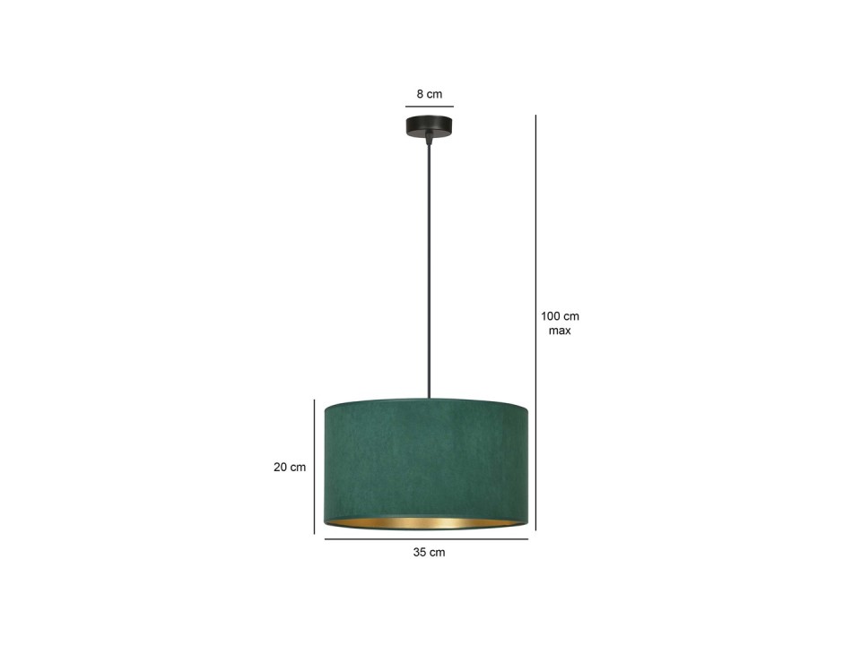 Lampa wisząca HILDE 1 BL GREEN