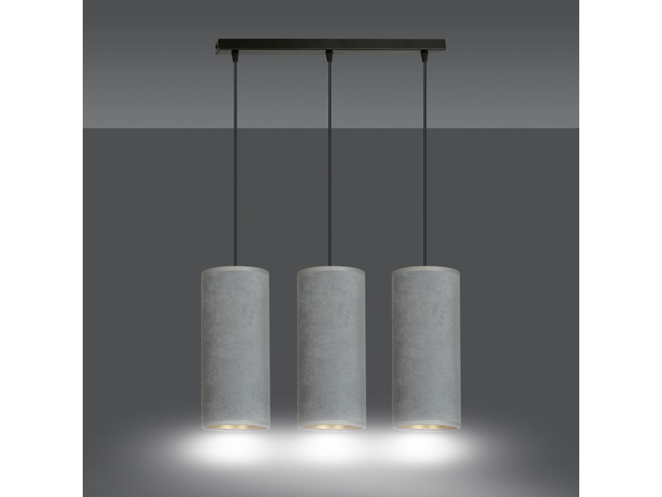 Lampa wisząca BENTE 3 BL GRAY