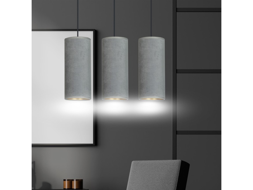 Lampa wisząca BENTE 3 BL GRAY