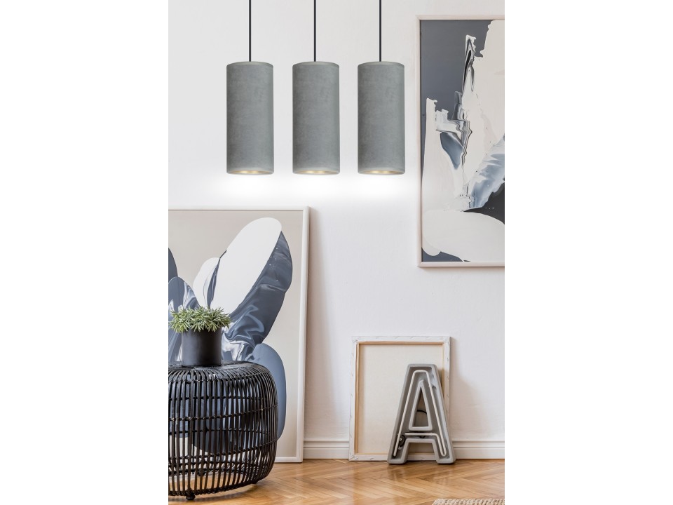 Lampa wisząca BENTE 3 BL GRAY