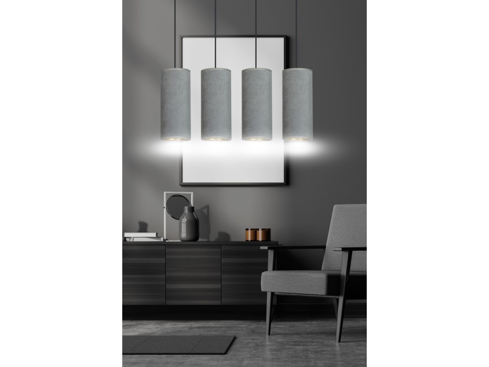 Lampa wisząca BENTE 4 BL GRAY