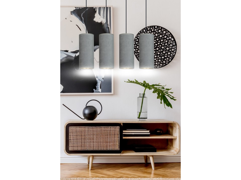 Lampa wisząca BENTE 4 BL GRAY