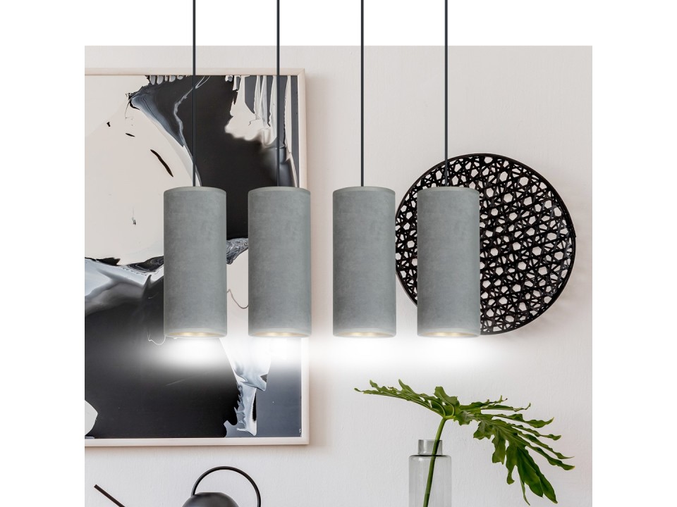 Lampa wisząca BENTE 4 BL GRAY