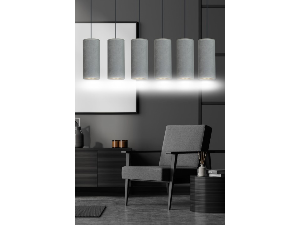 Lampa wisząca BENTE 6 BL GRAY