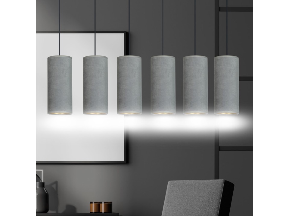 Lampa wisząca BENTE 6 BL GRAY