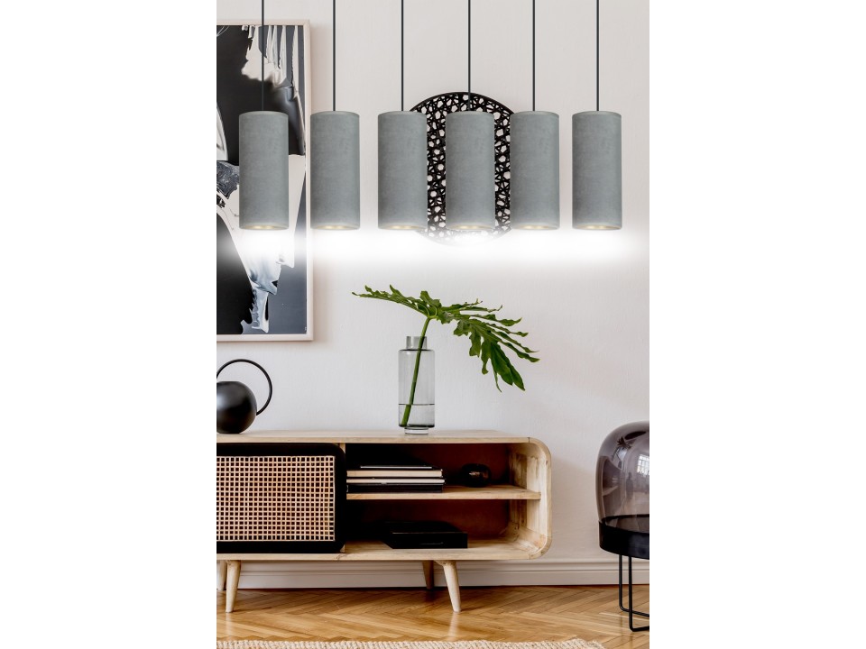 Lampa wisząca BENTE 6 BL GRAY