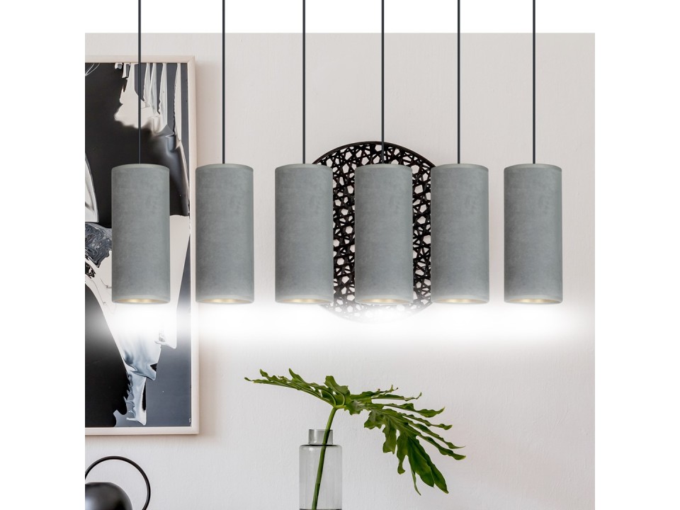 Lampa wisząca BENTE 6 BL GRAY