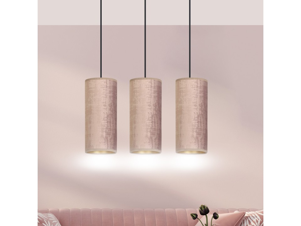 Lampa wisząca BENTE 3 BL ROSE