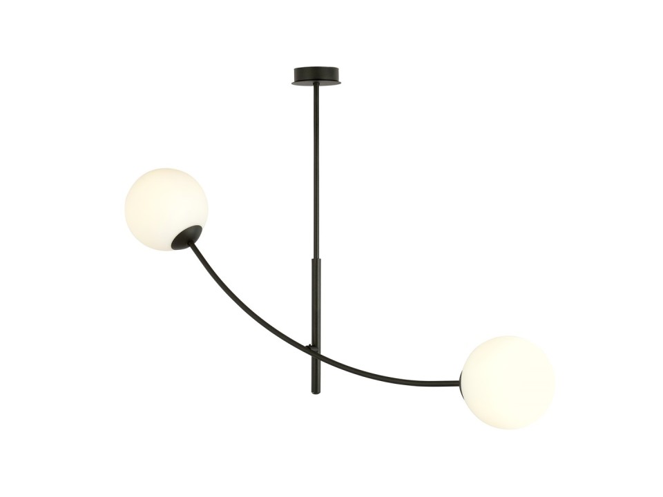 Lampa sufitowa HUNTER 2 BLACK/OPAL