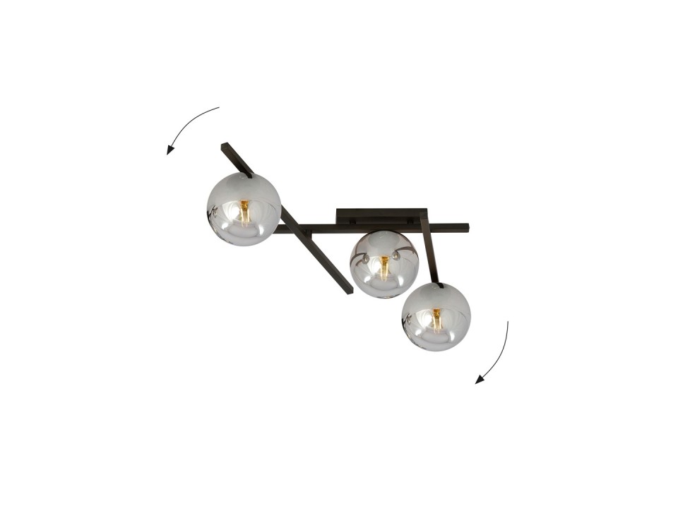 Lampa sufitowa SMART 3 BLACK/GRAFIT