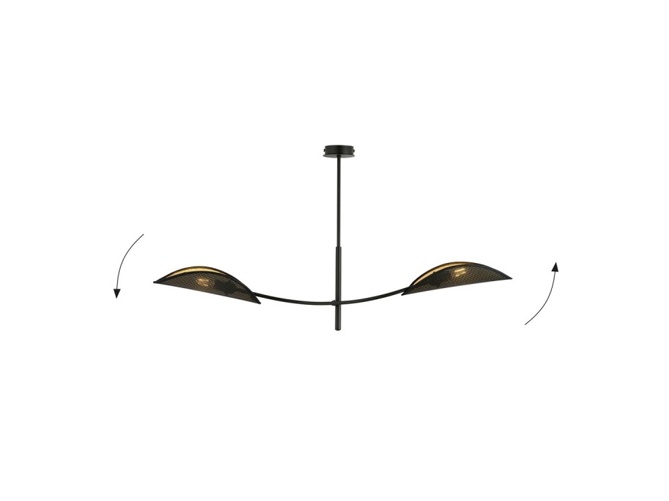 Lampa sufitowa LOTUS 2 BLACK/GOLD