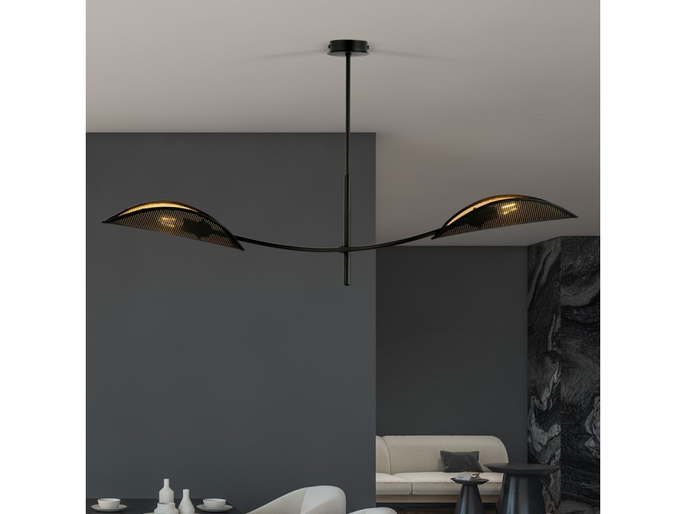 Lampa sufitowa LOTUS 2 BLACK/GOLD