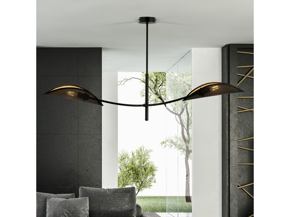 Lampa sufitowa LOTUS 2 BLACK/GOLD