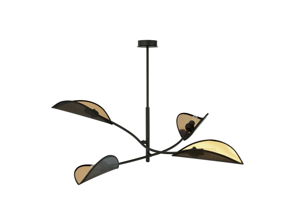 Lampa sufitowa LOTUS 4 BLACK/GOLD