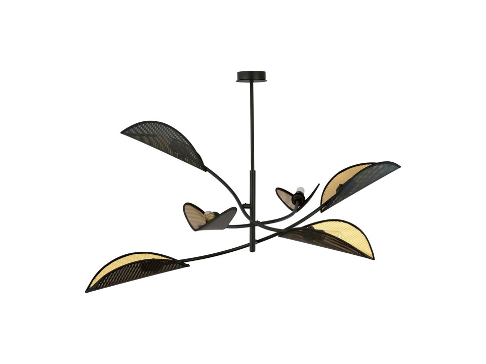 Lampa sufitowa LOTUS 6 BLACK/GOLD