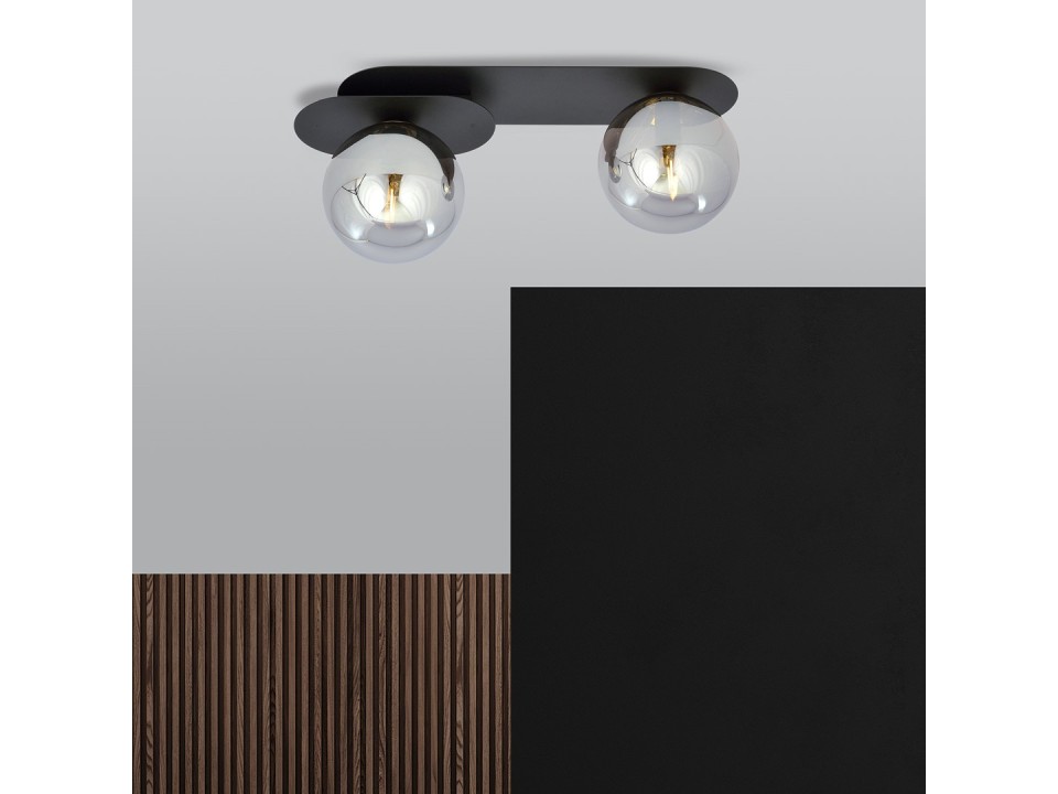 Lampa sufitowa PLAZA 2 BLACK/GRAFIT