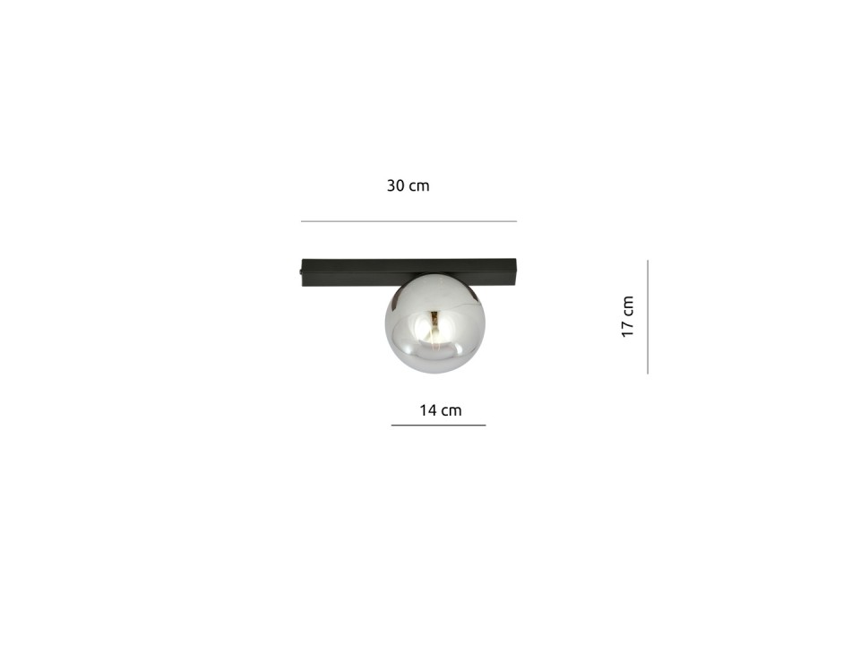 Lampa sufitowa FIT 1 BLACK/GRAFIT