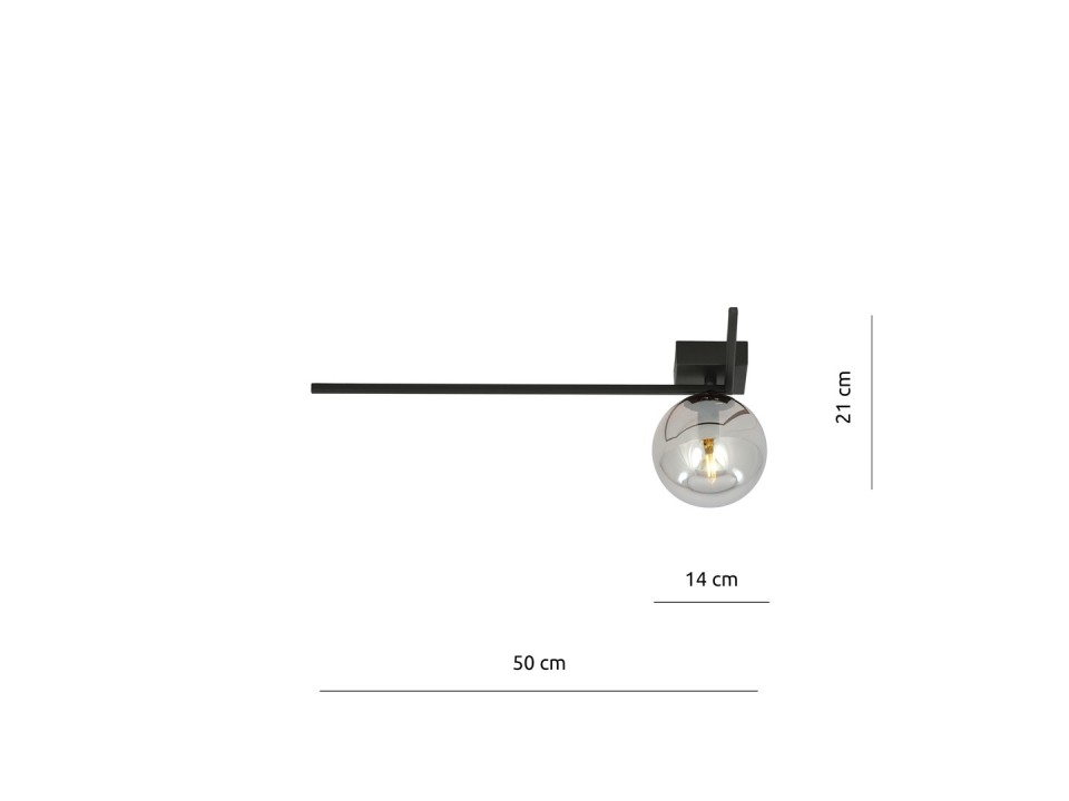 Lampa sufitowa IMAGO 1F BLACK/GRAFIT