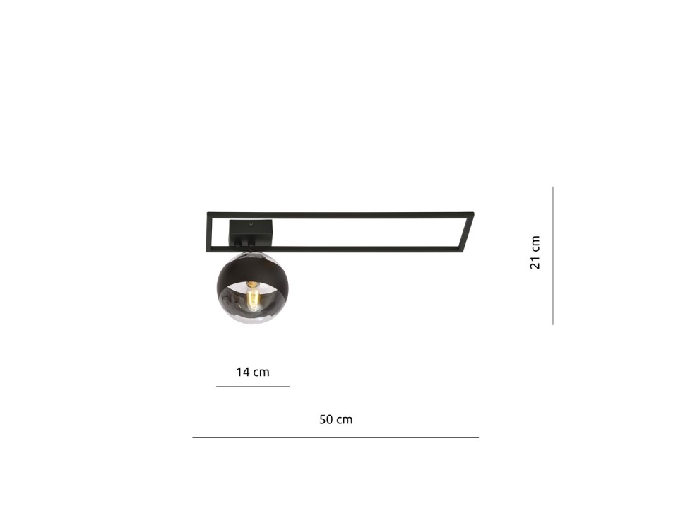 Lampa sufitowa IMAGO 1B BLACK/STRIPE