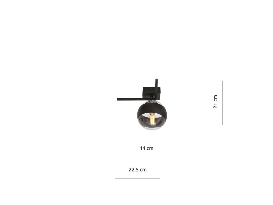 Lampa sufitowa IMAGO 1G BLACK/STRIPE