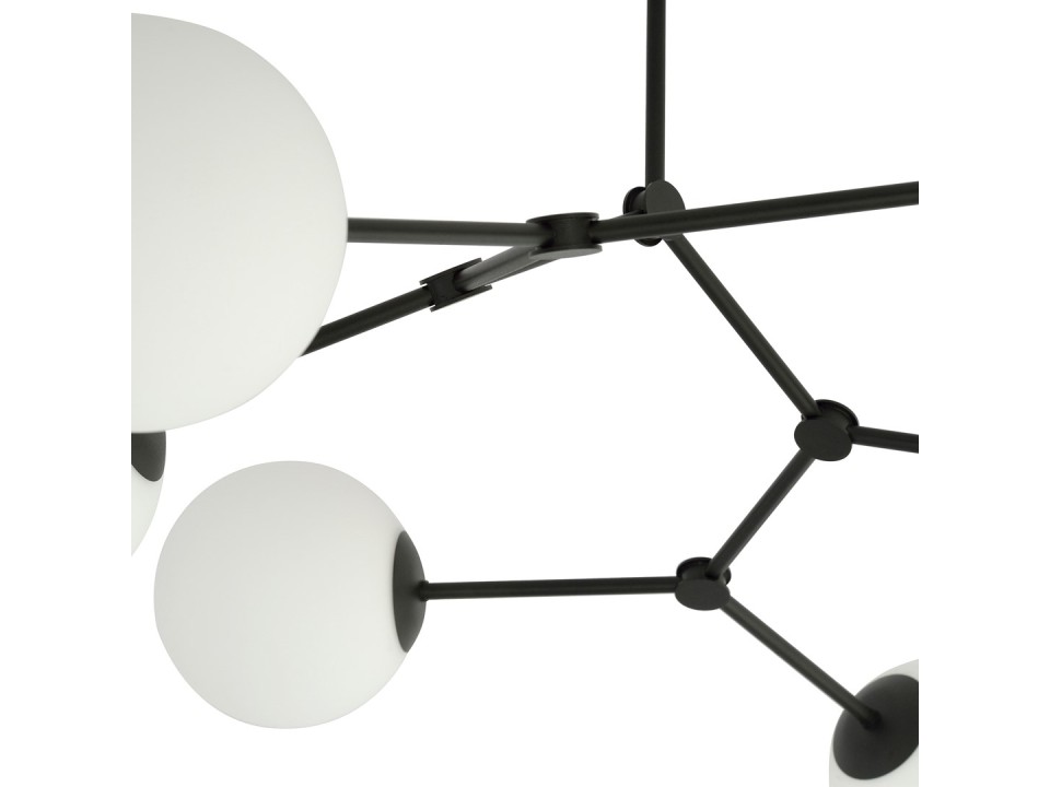 Lampa sufitowa SPACE 4 BLACK/OPAL