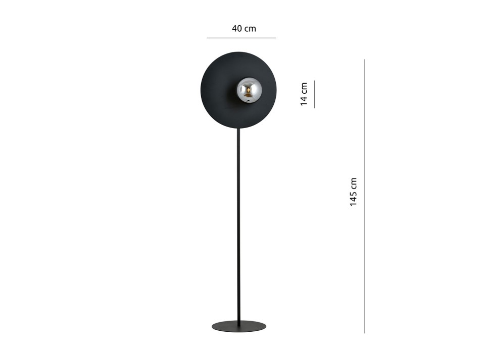 Lampa podłogowa OSLO LP BLACK/GRAFIT