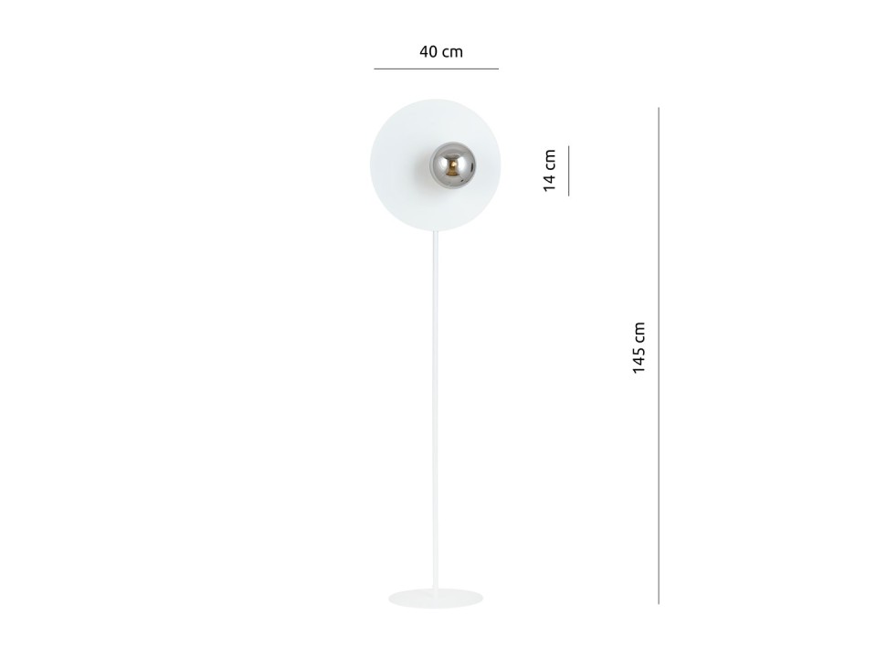 Lampa podłogowa OSLO LP WHITE/GRAFIT