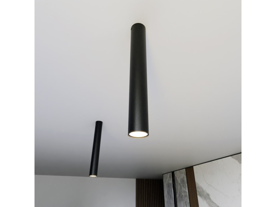 Lampa sufitowa TECNO 1L BLACK oprawa oświetleniowa