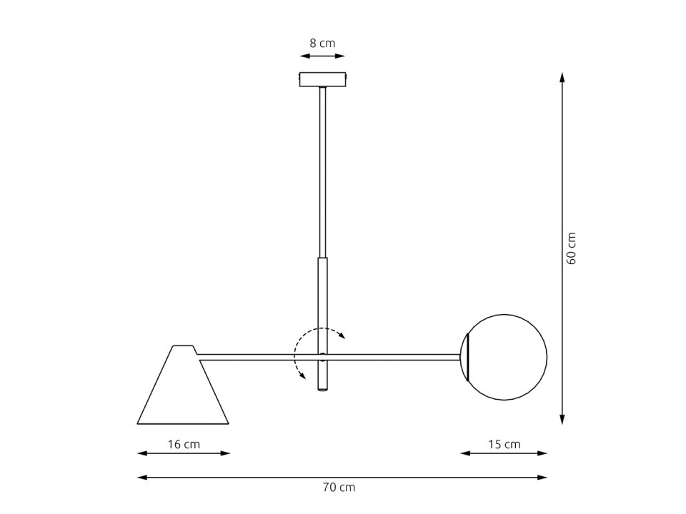 Lampa sufitowa HERMES 2 BLACK