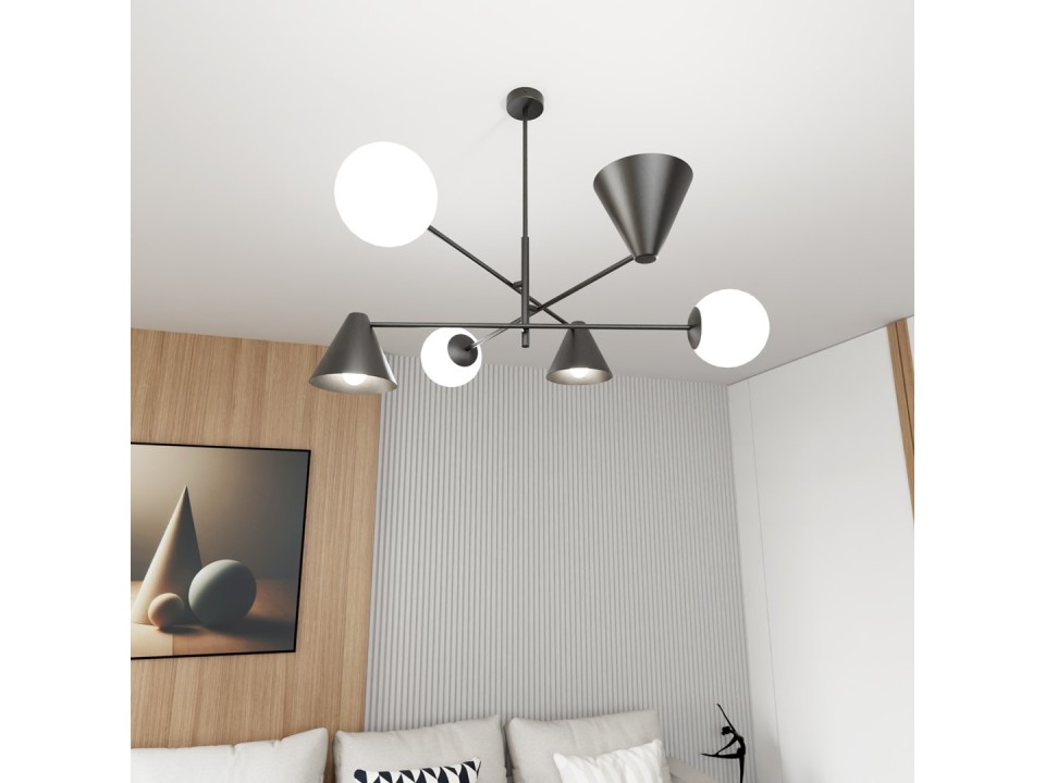 Lampa sufitowa HERMES 6 BLACK