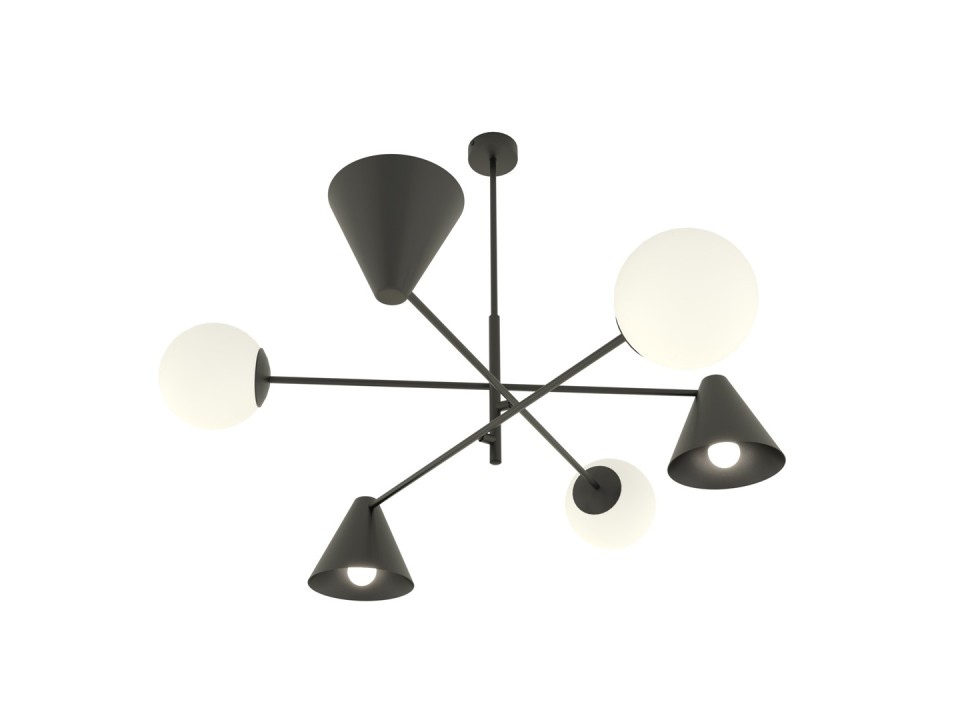 Lampa sufitowa HERMES 6 BLACK