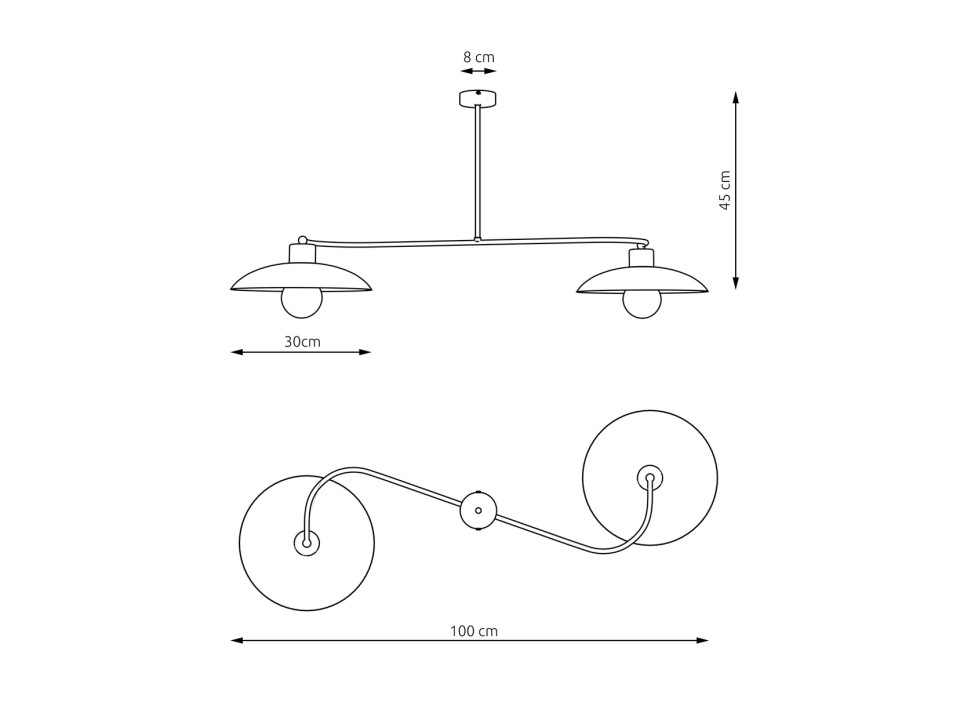 Lampa sufitowa FOSTER 2 BLACK