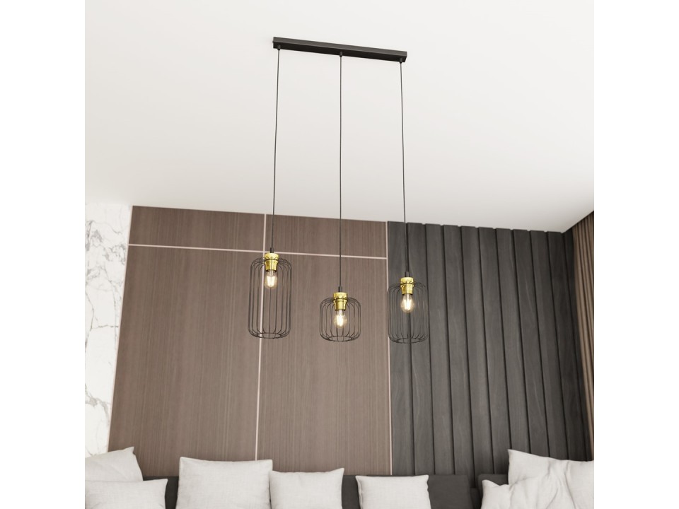 Lampa wisząca VANDER 3 BL GOLD