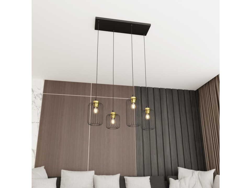 Lampa wisząca VANDER 4 BL GOLD