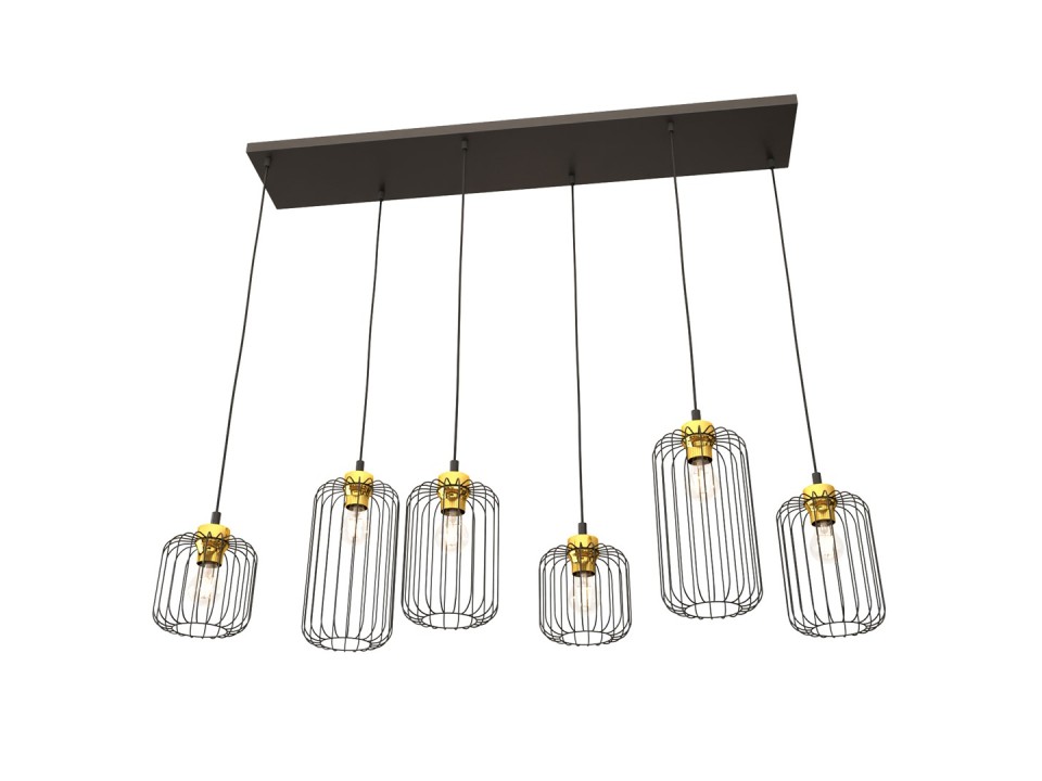 Lampa wisząca VANDER 6 BL GOLD