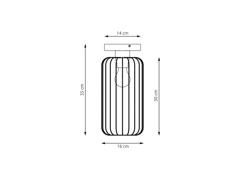 Lampa sufitowa BARN 1 BL GOLD