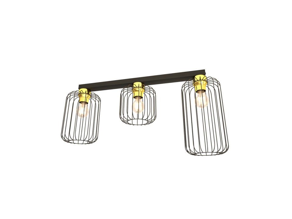 Lampa sufitowa BARN 3 BL GOLD