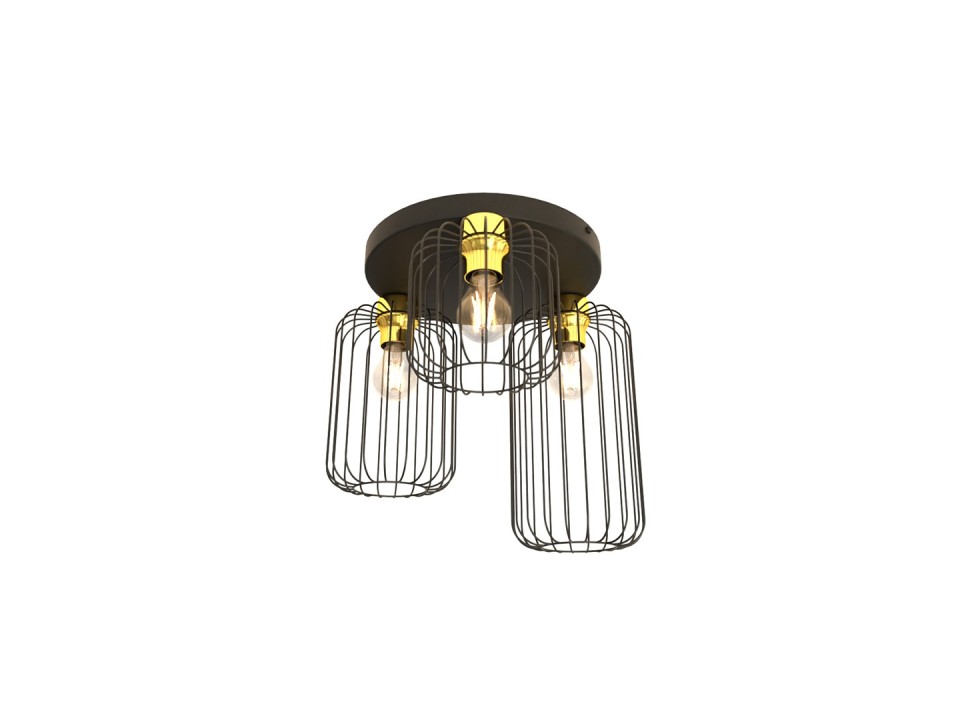 Lampa sufitowa BARN 3PREM BL GOLD