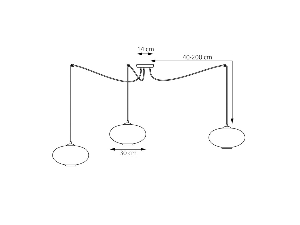 Lampa wisząca ORIGO 3 BL GRAFIT