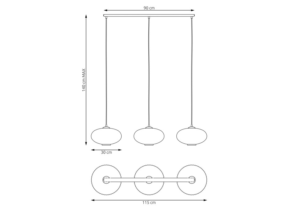 Lampa wisząca COCO 3 BL MIX