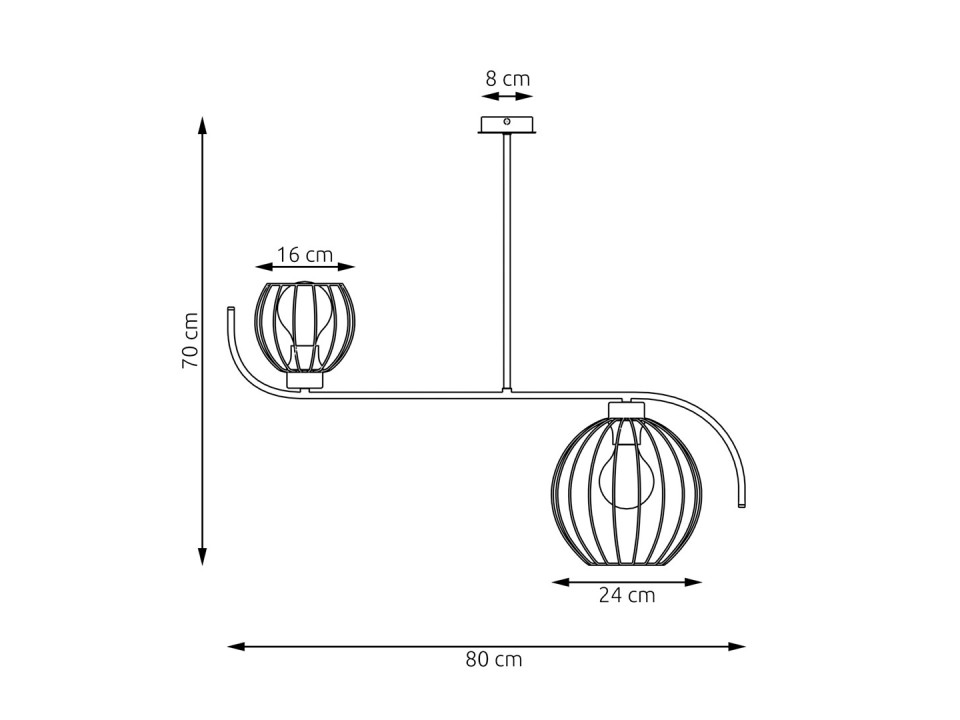 Lampa sufitowa ECHO 2 BL