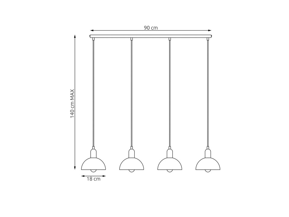 Lampa wisząca MOTO 4 WH