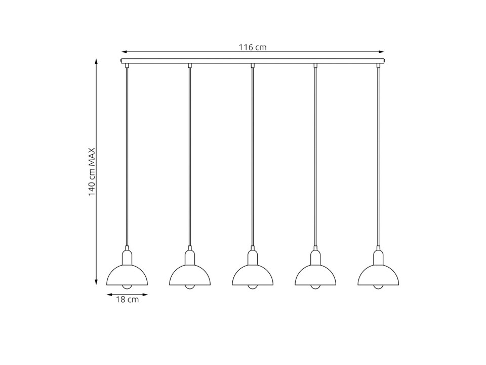 Lampa wisząca MOTO 5 WH
