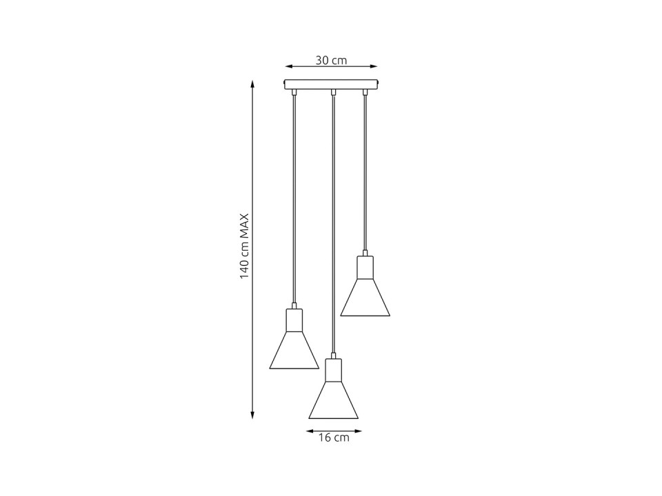 Lampa wisząca ROSA 3 PREM WH